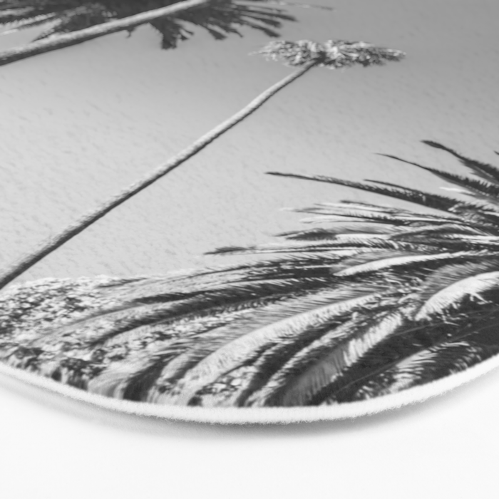 Palm Trees (Black and White) Bath Mat Gallery Image 3