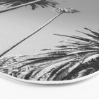 Palm Trees (Black and White) Bath Mat Gallery Image 3
