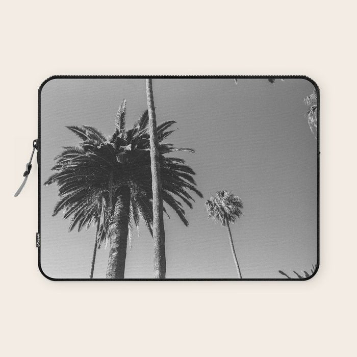 Palm Trees (Black and White) Laptop Sleeve Gallery Image 1