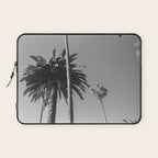 Palm Trees (Black and White) Laptop Sleeve Gallery Image 1