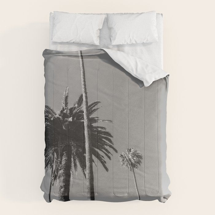 Palm Trees (Black and White) Comforter Gallery Image 6