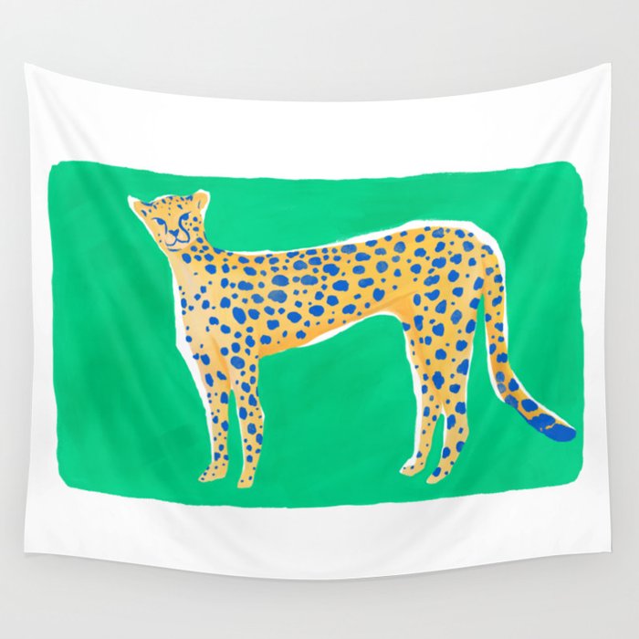 Leopard - Green Wall Tapestry Gallery Image 1