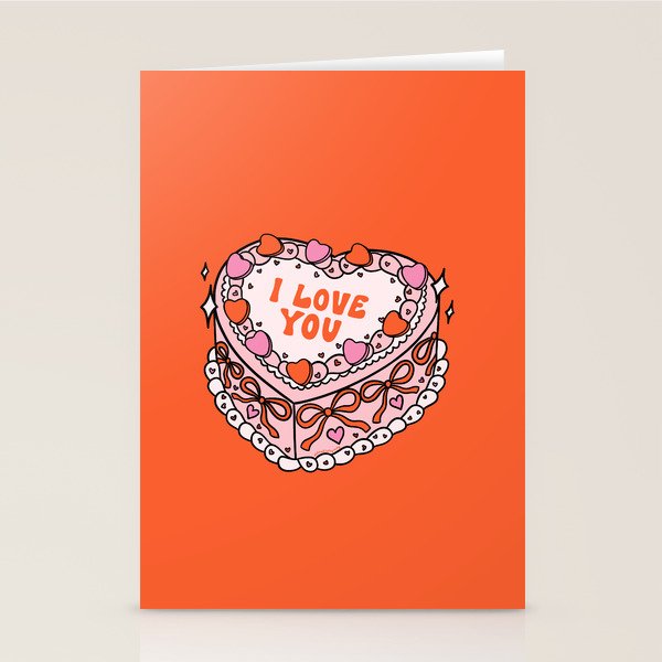 Valentine Cake Stationery Card Gallery Image 2
