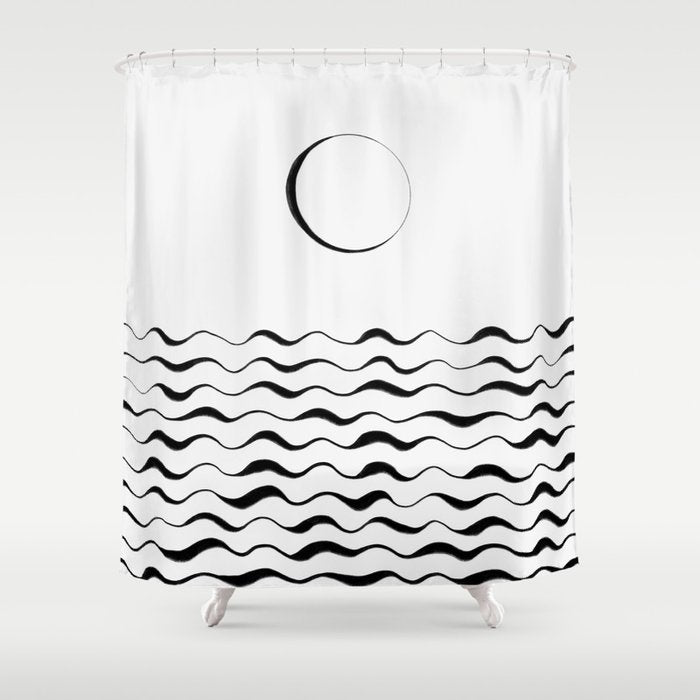 La Luna / Landscape Orientation Shower Curtain Gallery Image 1