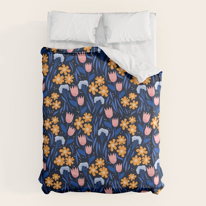 Colorful flowers pattern Duvet Cover Gallery Image 1