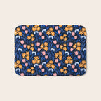 Colorful flowers pattern Bath Mat Gallery Image 1