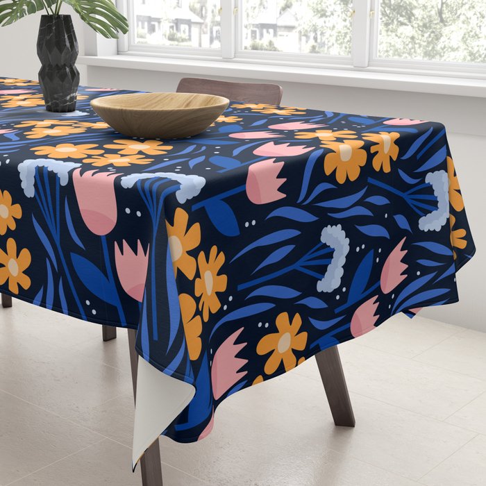 Colorful flowers pattern Tablecloth Gallery Image 3