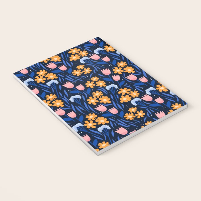 Colorful flowers pattern Notebook Gallery Image 3