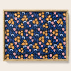 Colorful flowers pattern Serving Tray Gallery Image 1