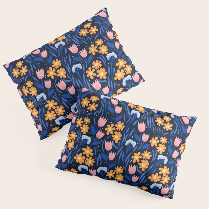 Colorful flowers pattern Pillow Sham Gallery Image 3