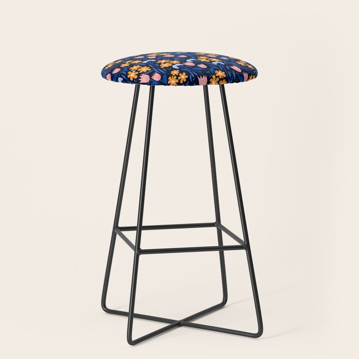 Colorful flowers pattern Stool Gallery Image 1