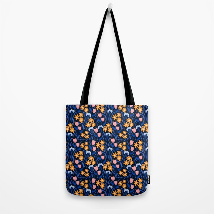 Colorful flowers pattern Tote Bag Gallery Image 2