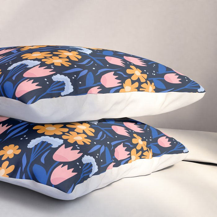 Colorful flowers pattern Pillow Sham Gallery Image 3