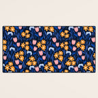 Colorful flowers pattern Desk Mat Gallery Image 3