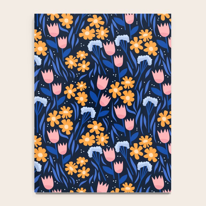 Colorful flowers pattern Notebook Gallery Image 4
