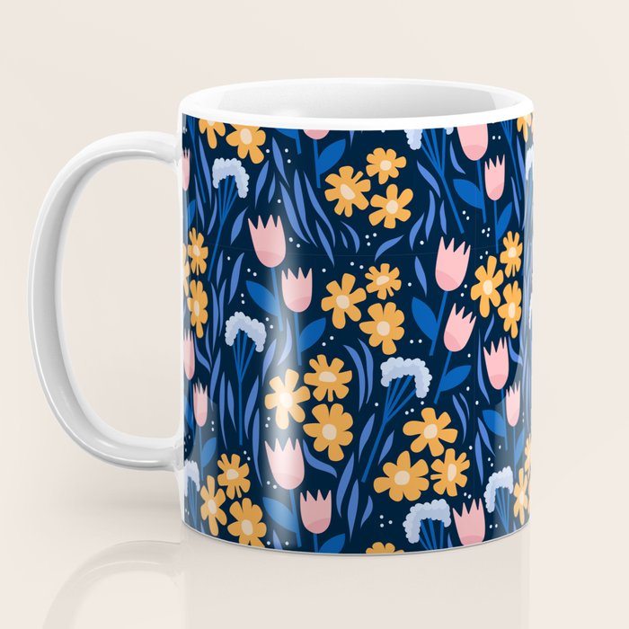 Colorful flowers pattern Coffee Mug Gallery Image 3