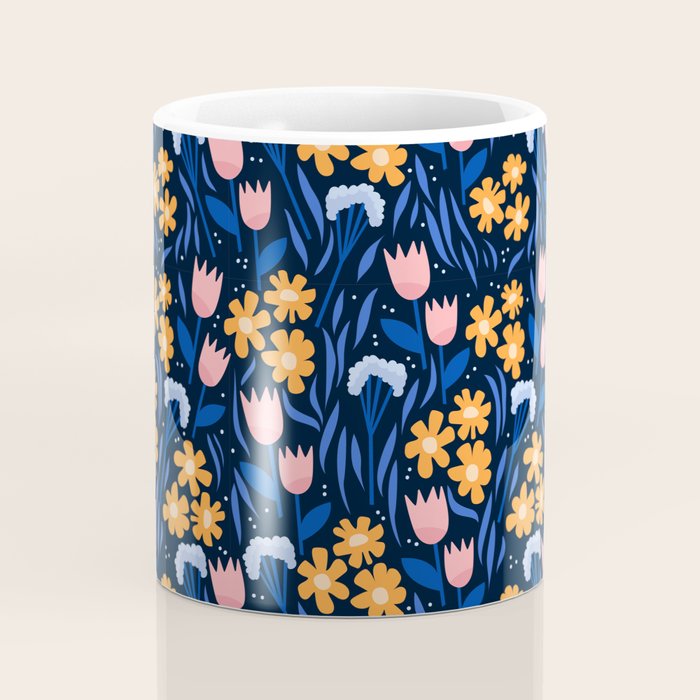 Colorful flowers pattern Coffee Mug Gallery Image 4