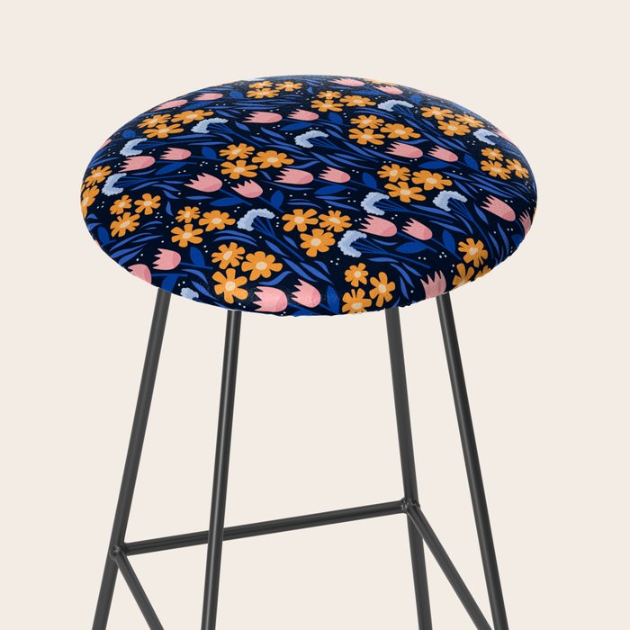 Colorful flowers pattern Stool Gallery Image 2