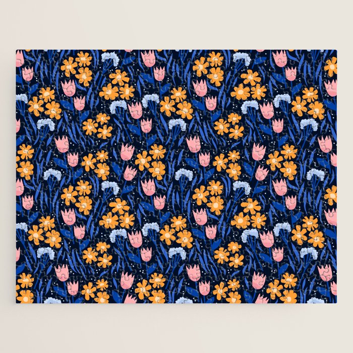 Colorful flowers pattern Jigsaw Puzzle Gallery Image 1