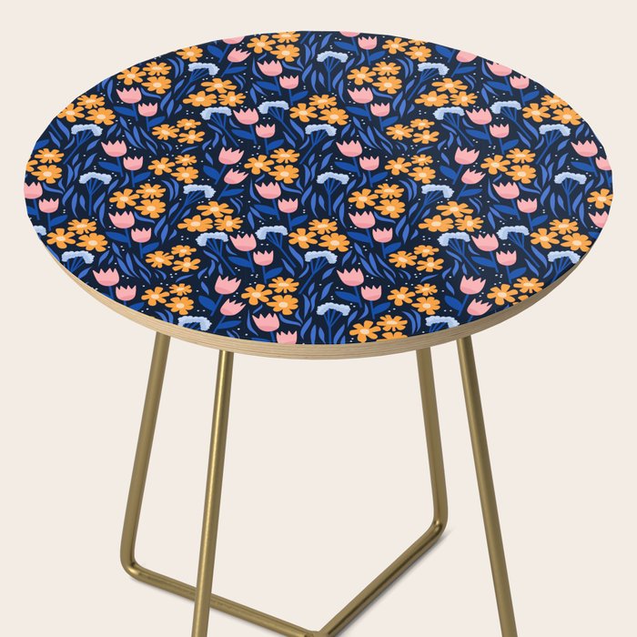 Colorful flowers pattern Side Table Gallery Image 2