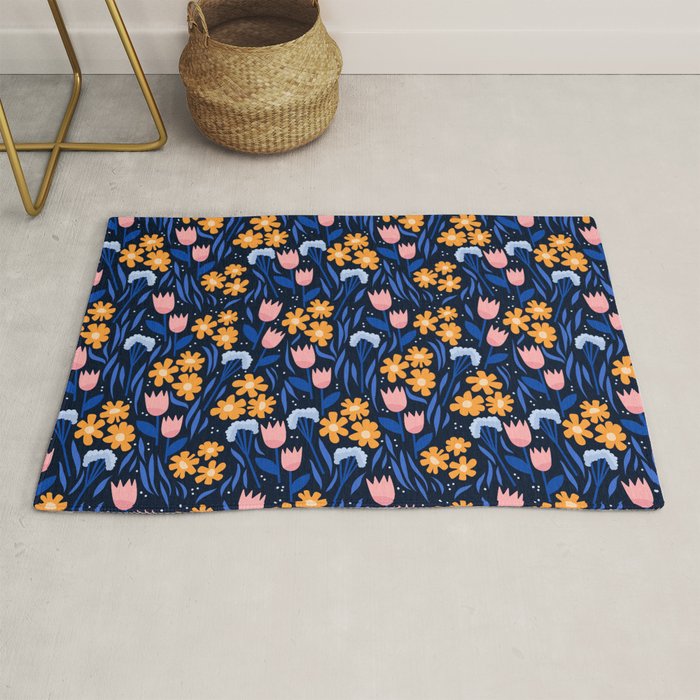 Colorful flowers pattern Rug Gallery Image 1