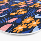 Colorful flowers pattern Bath Mat Gallery Image 3