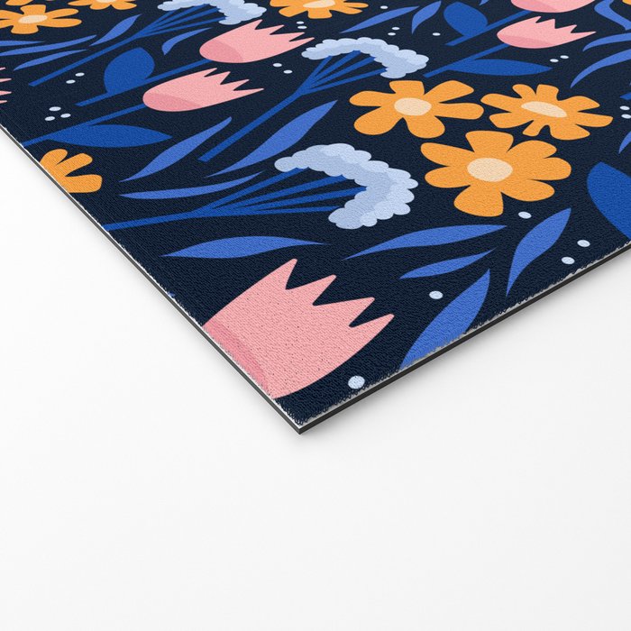 Colorful flowers pattern Welcome Mat Gallery Image 2