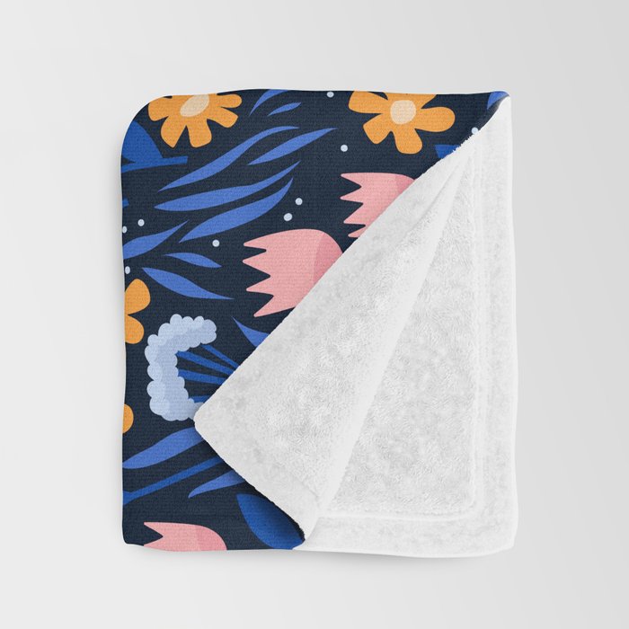Colorful flowers pattern Throw Blanket Gallery Image 3