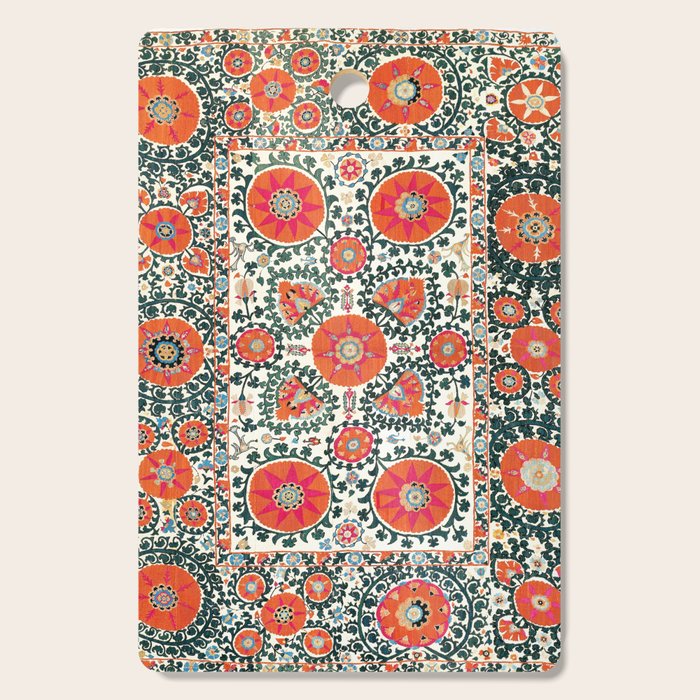 Shakhrisyabz Suzani Uzbek Embroidery Print Cutting Board Gallery Image 1