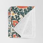Shakhrisyabz Suzani Uzbek Embroidery Print Throw Blanket Gallery Image 3