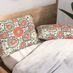 Shakhrisyabz Suzani Uzbek Embroidery Print Pillow Sham Gallery Image 2
