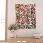 Shakhrisyabz Suzani Uzbek Embroidery Print Wall Tapestry Gallery Image 2