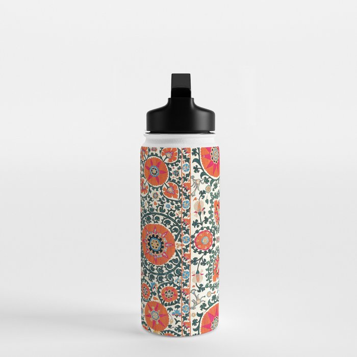 Shakhrisyabz Suzani Uzbek Embroidery Print Water Bottle Gallery Image 3