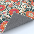 Shakhrisyabz Suzani Uzbek Embroidery Print Rug Gallery Image 4