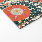 Shakhrisyabz Suzani Uzbek Embroidery Print Welcome Mat Gallery Image 2