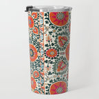Shakhrisyabz Suzani Uzbek Embroidery Print Travel Mug Gallery Image 3