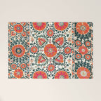 Shakhrisyabz Suzani Uzbek Embroidery Print Welcome Mat Gallery Image 1