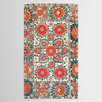 Shakhrisyabz Suzani Uzbek Embroidery Print Tablecloth Gallery Image 2