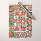 Shakhrisyabz Suzani Uzbek Embroidery Print Wrapping Paper Gallery Image 1