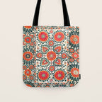 Shakhrisyabz Suzani Uzbek Embroidery Print Tote Bag Gallery Image 1