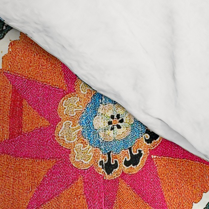 Shakhrisyabz Suzani Uzbek Embroidery Print Comforter Gallery Image 4