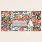 Shakhrisyabz Suzani Uzbek Embroidery Print Desk Mat Gallery Image 1