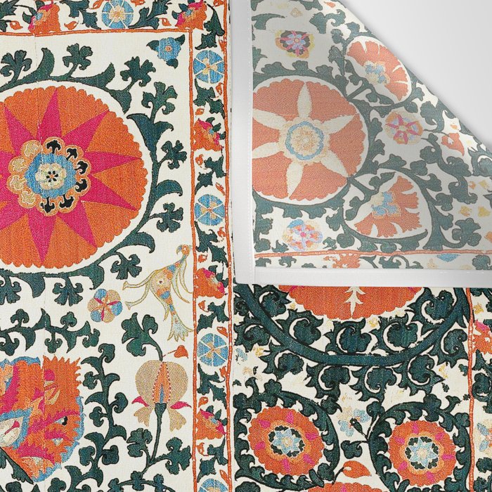 Shakhrisyabz Suzani Uzbek Embroidery Print Wall Tapestry Gallery Image 3