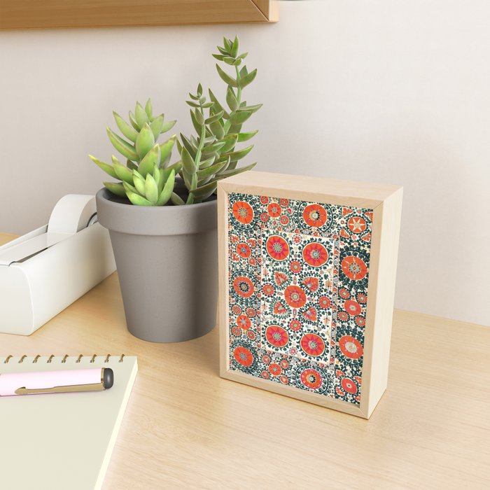 Shakhrisyabz Suzani Uzbek Embroidery Print Mini Art Print Gallery Image 2