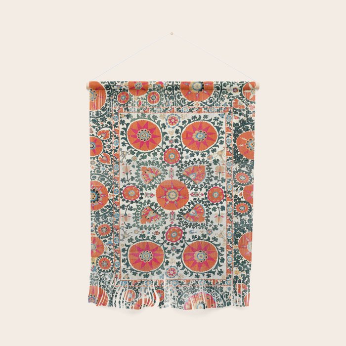 Shakhrisyabz Suzani Uzbek Embroidery Print Wall Hanging Gallery Image 1