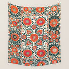 Shakhrisyabz Suzani Uzbek Embroidery Print Wall Tapestry Gallery Image 4