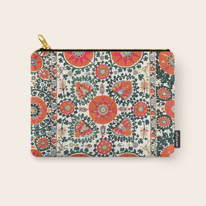 Shakhrisyabz Suzani Uzbek Embroidery Print Carry All Pouch Gallery Image 1