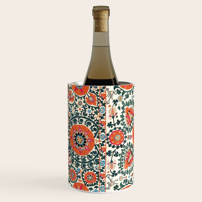 Shakhrisyabz Suzani Uzbek Embroidery Print Wine Chiller Gallery Image 2