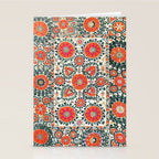 Shakhrisyabz Suzani Uzbek Embroidery Print Stationery Card Gallery Image 2