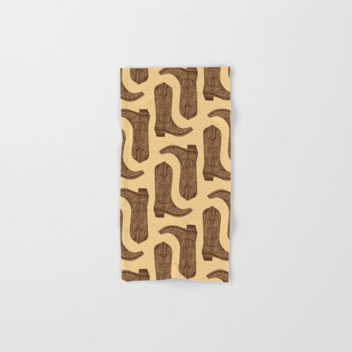 Brown Cowgirl Boot Bath Towel Gallery Image 1